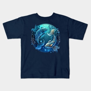 Pisces Zodiac Sign Kids T-Shirt